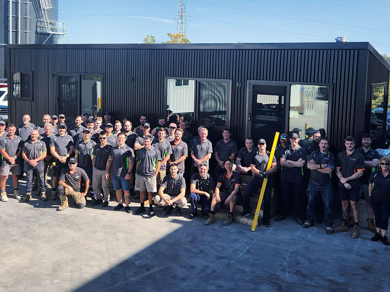 The Alphaline team at our factory